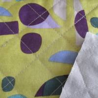 Steppstoff Stepper Baumwolle grafisches Muster gelb wattiert (1m/10,00€) Bild 1