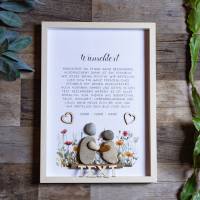 Personalisierbares Steinbild – Ein handgefertigtes Geschenk mit DEINER eigenen Botschaft - Familie, Hochzeit, Taufe Bild 2