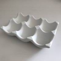 Stylisches Eiertablett aus Beton, Eierpappe für 6 Eier zur Dekoration, grau oder weiß, 9,5 x 14 cm Bild 3