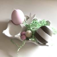 Stylisches Eiertablett aus Beton, Eierpappe für 6 Eier zur Dekoration, grau oder weiß, 9,5 x 14 cm Bild 5