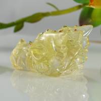 Drachenschädel aus Citrin in Resin mit Glasdiamanten, Drachenprinzessin Bild 6