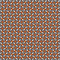 5 Bogen Geschenkpapier Retro Kreise, Spots Schwarz/Weiß auf Orange Bild 1