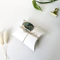 10 Stück Mini-Papierschachtel in weiß Kissenschachtel Geschenkbox Bild 4