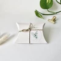 10 Stück Mini-Papierschachtel in weiß Kissenschachtel Geschenkbox Bild 5