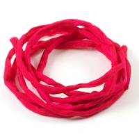 Handgefärbtes Habotai-Seidenband Rot ø3mm Seidenschnur 100% reine Seide Bild 1