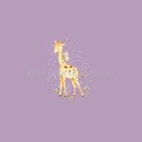 Panel Giraffe Maus lila Eigenproduktion Jersey French Terry Kunstleder Bild 2