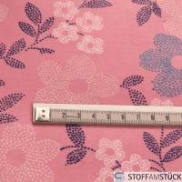Stoff Polyester Fleece rosa Blume Fellabseite beige weich kuschelig Bild 6