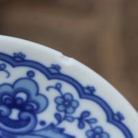 3 tlg. Sammeltasse / Sammelgedeck Echt Kobalt /mit floralem Dekor / Fine China LICHTE Porzellan / 50er 60er Jahre DDR Bild 6