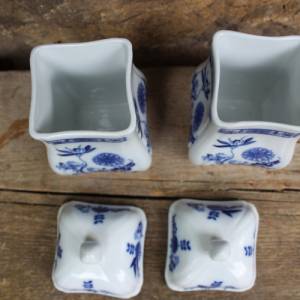 2 Vorratsdosen Tee Zucker Zwiebelmuster Porzellan 90er Jahre Made in China Bild 4