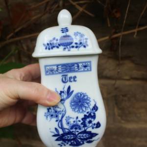 2 Vorratsdosen Tee Zucker Zwiebelmuster Porzellan 90er Jahre Made in China Bild 6