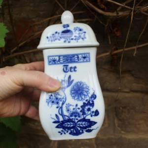 2 Vorratsdosen Tee Zucker Zwiebelmuster Porzellan 90er Jahre Made in China Bild 7