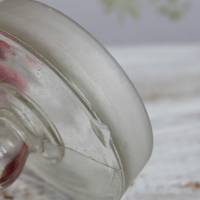 alter Glasdeckel mit geschliffenem Rand Vorratsglas/ A Bild 3