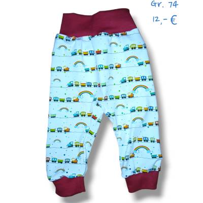 Lange Hose Pumphose Eisenbahn Gr. 74