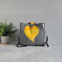 Projekttasche für Stricken | Herztasche |  Bobbeltasche | Japanische Reistasche | besondere Stricktasche Bild 1