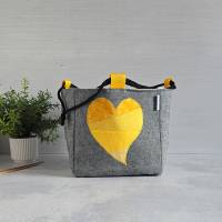 Projekttasche für Stricken | Herztasche |  Bobbeltasche | Japanische Reistasche | besondere Stricktasche Bild 2