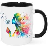 Pusteblume Tasse - Frau Geschenk Loslassen Leichtigkeit Freiheit Abschied Neubeginn Art Decor Kaffeetasse Teetasse Bild 2