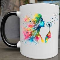 Pusteblume Tasse - Frau Geschenk Loslassen Leichtigkeit Freiheit Abschied Neubeginn Art Decor Kaffeetasse Teetasse Bild 5