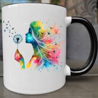 Pusteblume Tasse - Frau Geschenk Loslassen Leichtigkeit Freiheit Abschied Neubeginn Art Decor Kaffeetasse Teetasse Bild 6