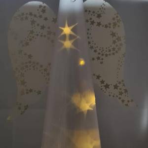 Lichterengel Sternentraum Schutzengel Glücksengel Leuchtengel mit LED Lichterkette und Timer Bild 1
