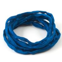 Handgefärbtes Habotai-Seidenband Marineblau ø3mm Seidenschnur 100% reine Seide Bild 1
