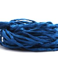 Handgefärbtes Habotai-Seidenband Marineblau ø3mm Seidenschnur 100% reine Seide Bild 2