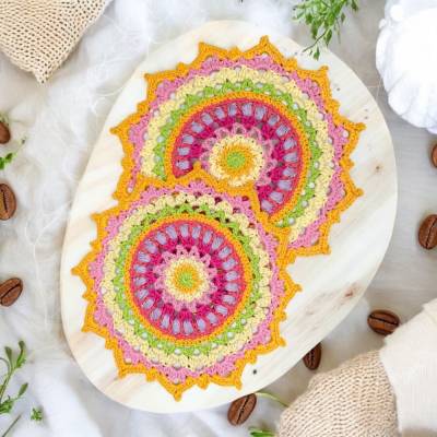 Häkelanleitung Mandala Dahlias Sister - Nur die Anleitung // Deutsch