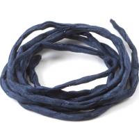 Handgefärbtes Habotai-Seidenband Nachtblau ø3mm Seidenschnur 100% reine Seide Bild 1