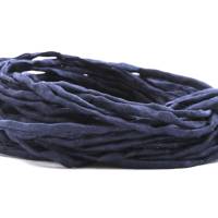 Handgefärbtes Habotai-Seidenband Nachtblau ø3mm Seidenschnur 100% reine Seide Bild 2
