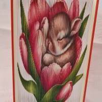 Buchfaltkunst Hase in Tulpe Bild 10