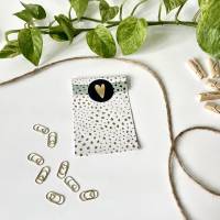 10 Stück Mini-Geschenktüten Papier GOLD DOTS 7x13 cm Papier-Tütchen gepunktet klein Minipapiertüte Einpacken Bild 4