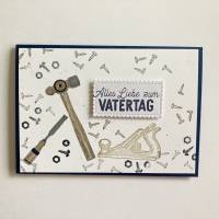 Glückwunschkarte Geburtstagskarte Vatertag Grußkarte 3D Handwerker Handgefertigt Werkzeug Bild 5