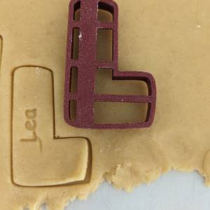 Individuelle Keksausstecher Anfangsbuchstabe mit Name | Ausstecher für jeden | 3D-Druck | Ausstechformen Bild 2