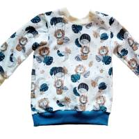 Baby Kombination  Set - Pumphose & Pullover - Größe 80 Löwenreise weiß blau Bild 2
