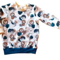Baby Kombination  Set - Pumphose & Pullover - Größe 80 Löwenreise weiß blau Bild 3